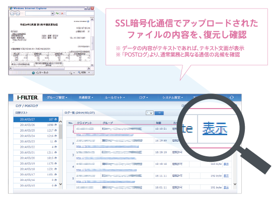 Webアクセスのログを管理