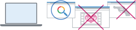 ｢No.1」URLフィルタリングDBで私的なWeb利用を制御します。