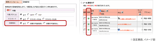 改竄検知機能を標準搭載