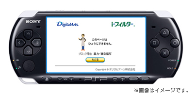 「i-フィルター for PSP®」ブロック画面