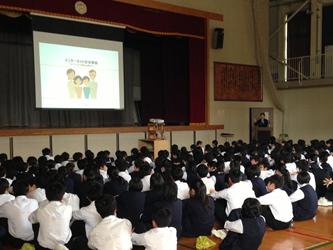 4月18日（木）　埼玉県 さいたま市立白幡中学校にて