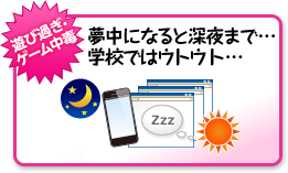 【遊び過ぎ・ゲーム中毒】夢中になると深夜まで、学校ではウトウト…